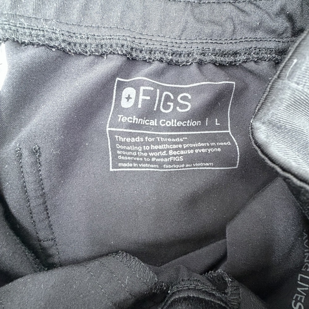 FIGS Women Zamora Jogger Size Large Scrub Pants Black Medical Service Nurse - Picture 2 of 7